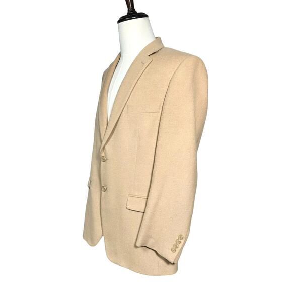 Lauren Ralph Lauren | Men | 100% Camel Hair Solid Tan Lined Classic Blazer | 42R - Picture 4 of 13